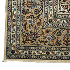 341 x 252 cm Hand Knotted Persian Kashan Cream Wool Rug