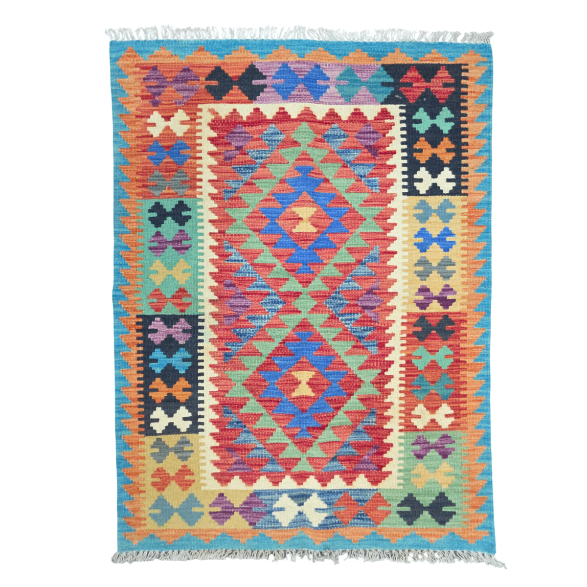 125 x 84 cm Hand Woven Afghan Kilim Rug