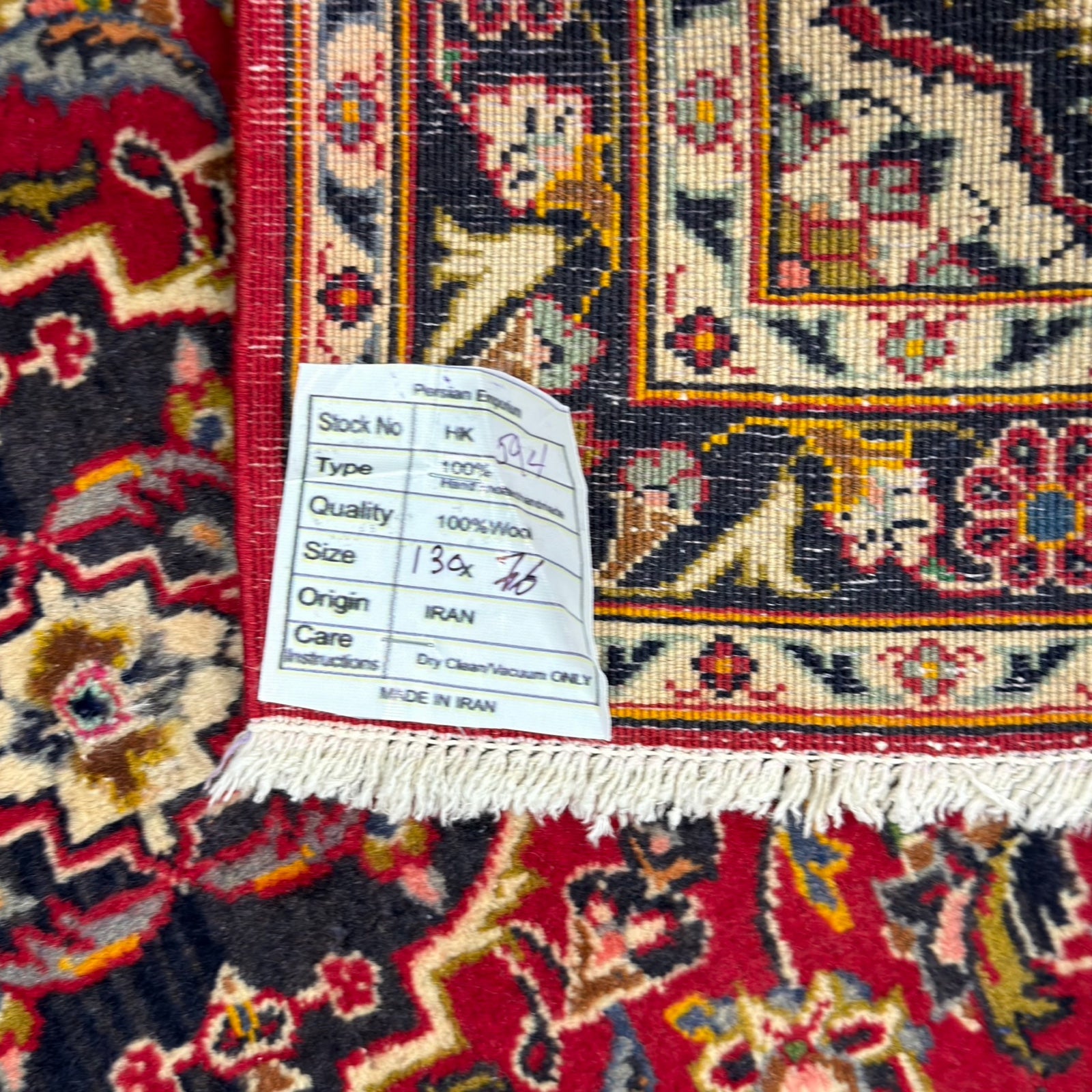 130 x 76 cm Hand-Knotted Persian Kashan Wool Rug