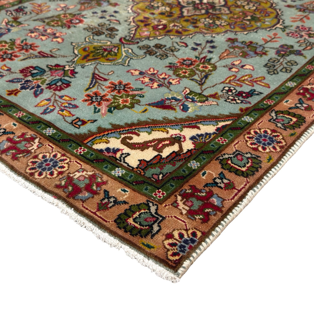 146 x 96 cm Vintage Persian Tabriz Wool Rug