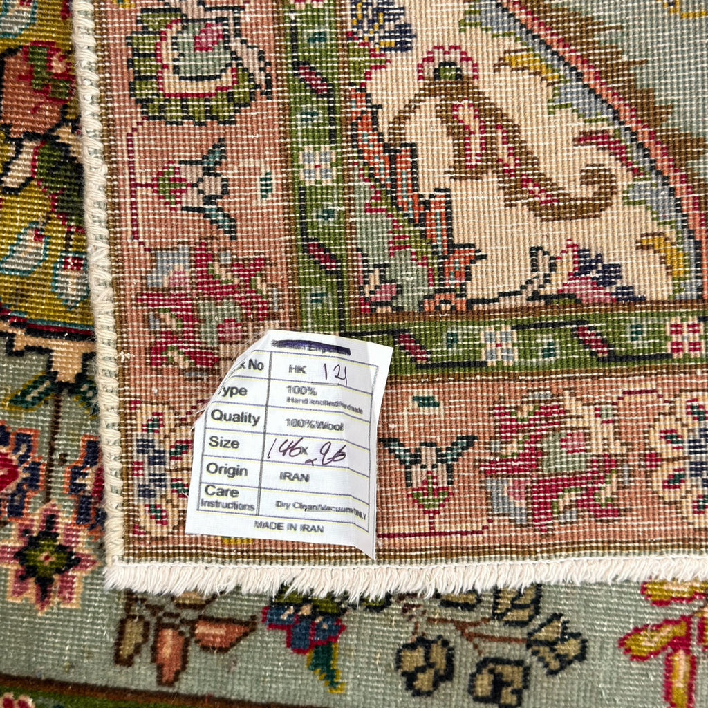 146 x 96 cm Vintage Persian Tabriz Wool Rug