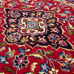 156 x 104 cm Hand-Knotted Persian Kashan Wool Rug