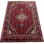 150 x 110 cm Hand-Knotted Persian Sarough Wool Rug