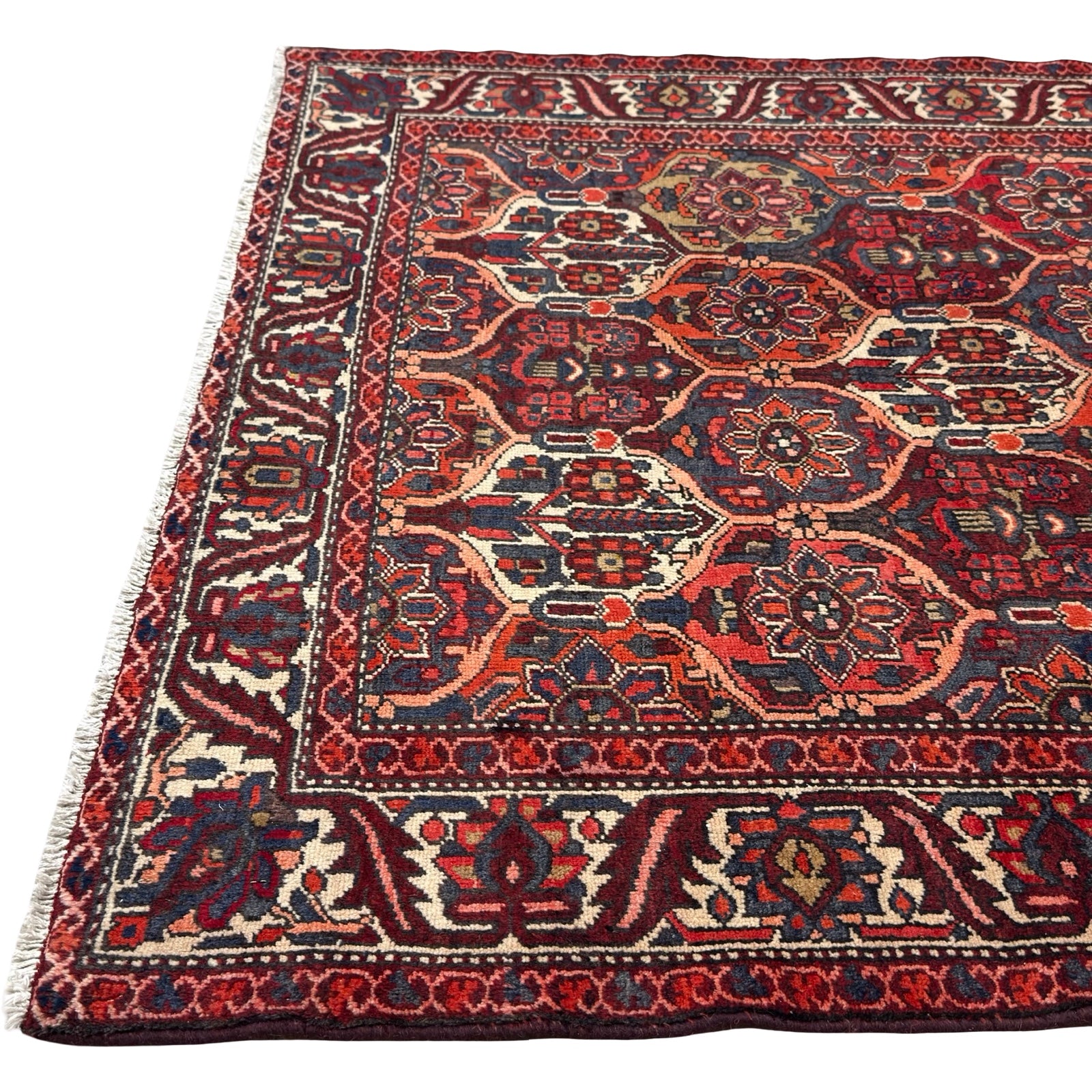 200 x 153 cm Hand-Knotted Antique Persian Bakhtiari Rug