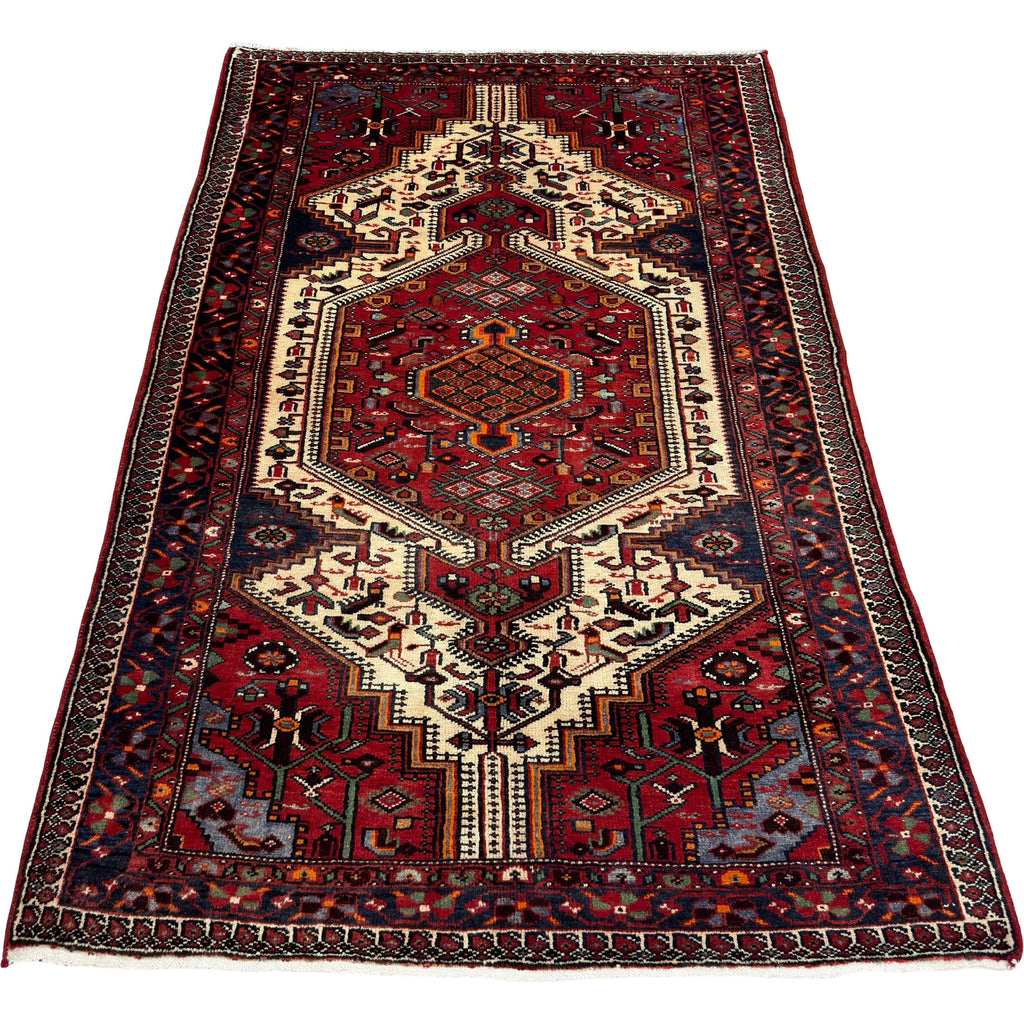 227 x 146 cm Vintage Persian Hamadan Wool Rug