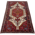 227 x 146 cm Vintage Persian Hamadan Wool Rug