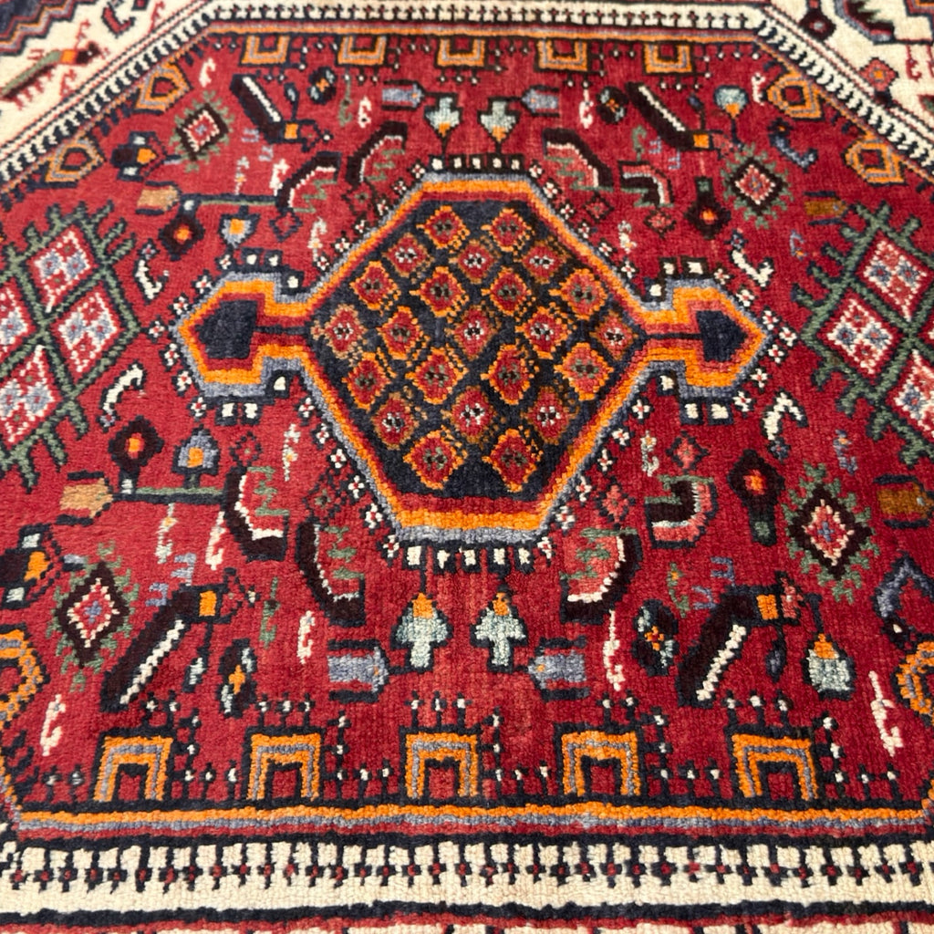 227 x 146 cm Vintage Persian Hamadan Wool Rug