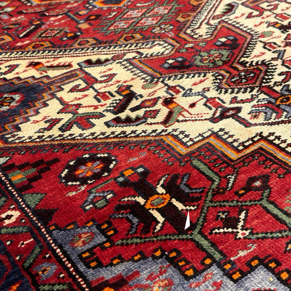227 x 146 cm Vintage Persian Hamadan Wool Rug