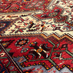 227 x 146 cm Vintage Persian Hamadan Wool Rug