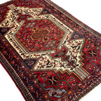 227 x 146 cm Vintage Persian Hamadan Wool Rug
