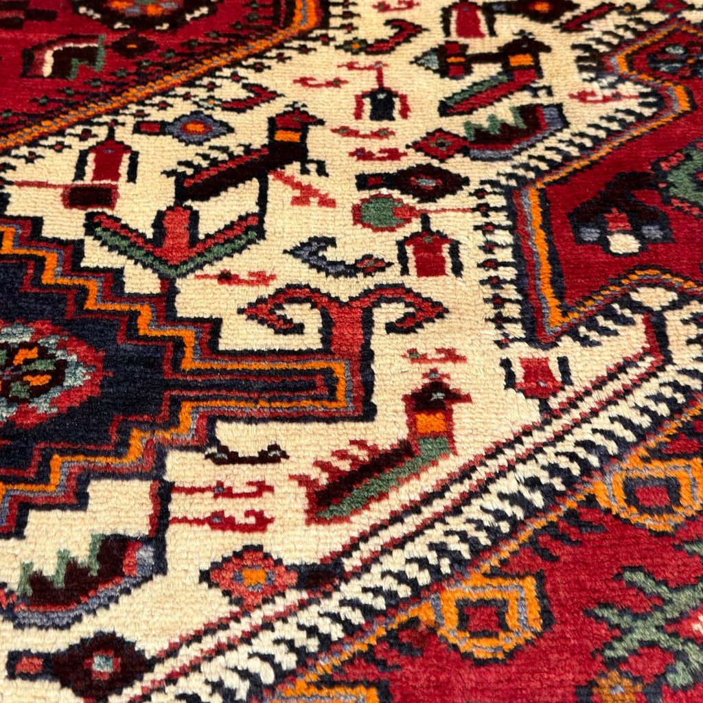 227 x 146 cm Vintage Persian Hamadan Wool Rug