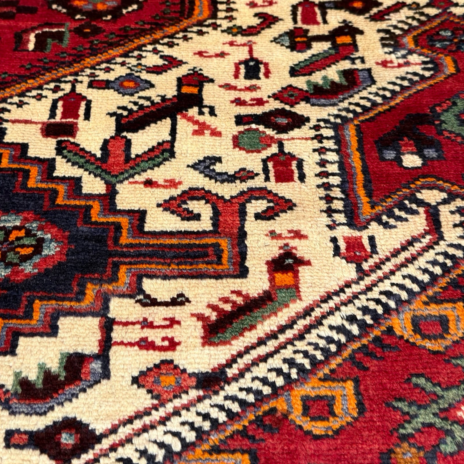 227 x 146 cm Vintage Persian Hamadan Wool Rug