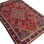 216 x 140 cm Hand-Knotted Persian Joshegan Wool Rug
