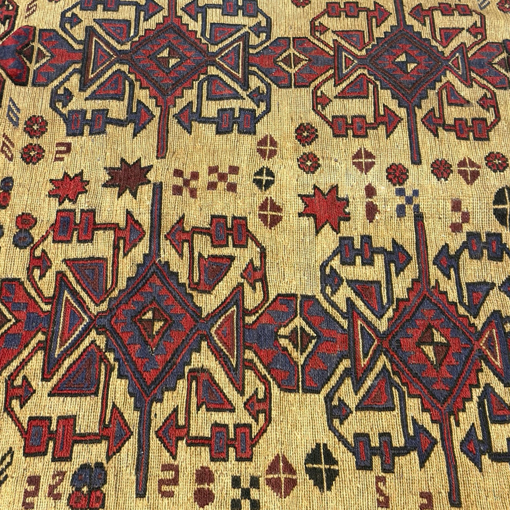 300 x 200 cm Kilim-Barjesta with Star Medallion Field – Handwoven Wool