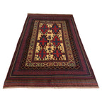 300 x 200 cm Kilim-Barjesta with Stepped Medallions and Birds – Handwoven Wool Rug
