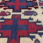 300 x 200 cm Kilim-Barjesta with Stepped Medallions and Birds – Handwoven Wool Rug