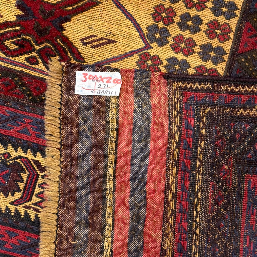 300 x 200 cm Tribal Kilim-Barjesta Hand Woven – Wool Rug