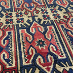 280 x 195 cm Tribal Kilim-Barjesta with Nine Tribal Floral Panels – Hand Woven Wool Rug
