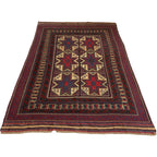 269 x 193 cm Tribal Kilim-Barjesta with Six Star Medallion Panels – Hand Woven Wool Rug