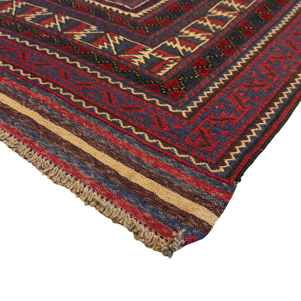269 x 193 cm Tribal Kilim-Barjesta with Six Star Medallion Panels – Hand Woven Wool Rug