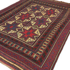269 x 193 cm Tribal Kilim-Barjesta with Six Star Medallion Panels – Hand Woven Wool Rug