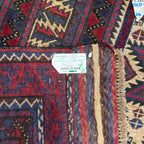 269 x 193 cm Tribal Kilim-Barjesta with Six Star Medallion Panels – Hand Woven Wool Rug