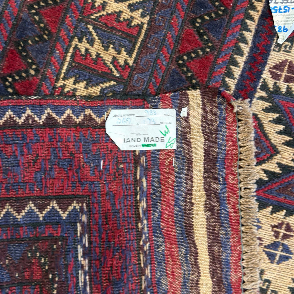269 x 193 cm Tribal Kilim-Barjesta with Six Star Medallion Panels – Hand Woven Wool Rug