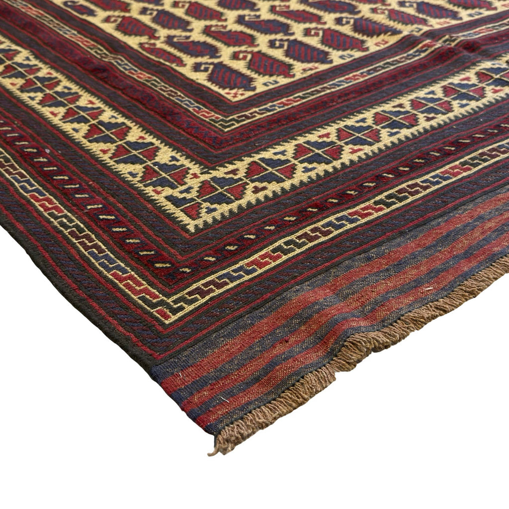 269 x 193 cm Tribal Kilim-Barjesta With All-Over Boteh Design – Hand Woven Wool Rug