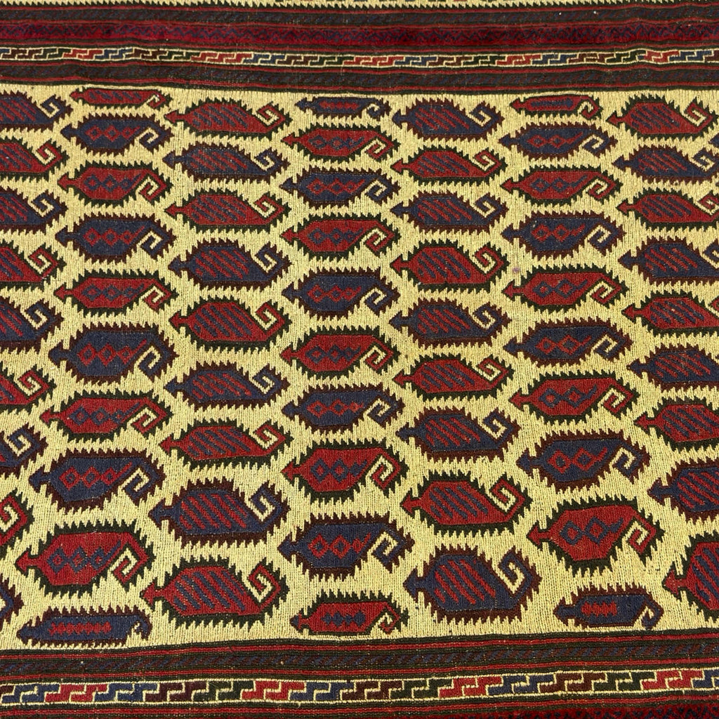 269 x 193 cm Tribal Kilim-Barjesta With All-Over Boteh Design – Hand Woven Wool Rug