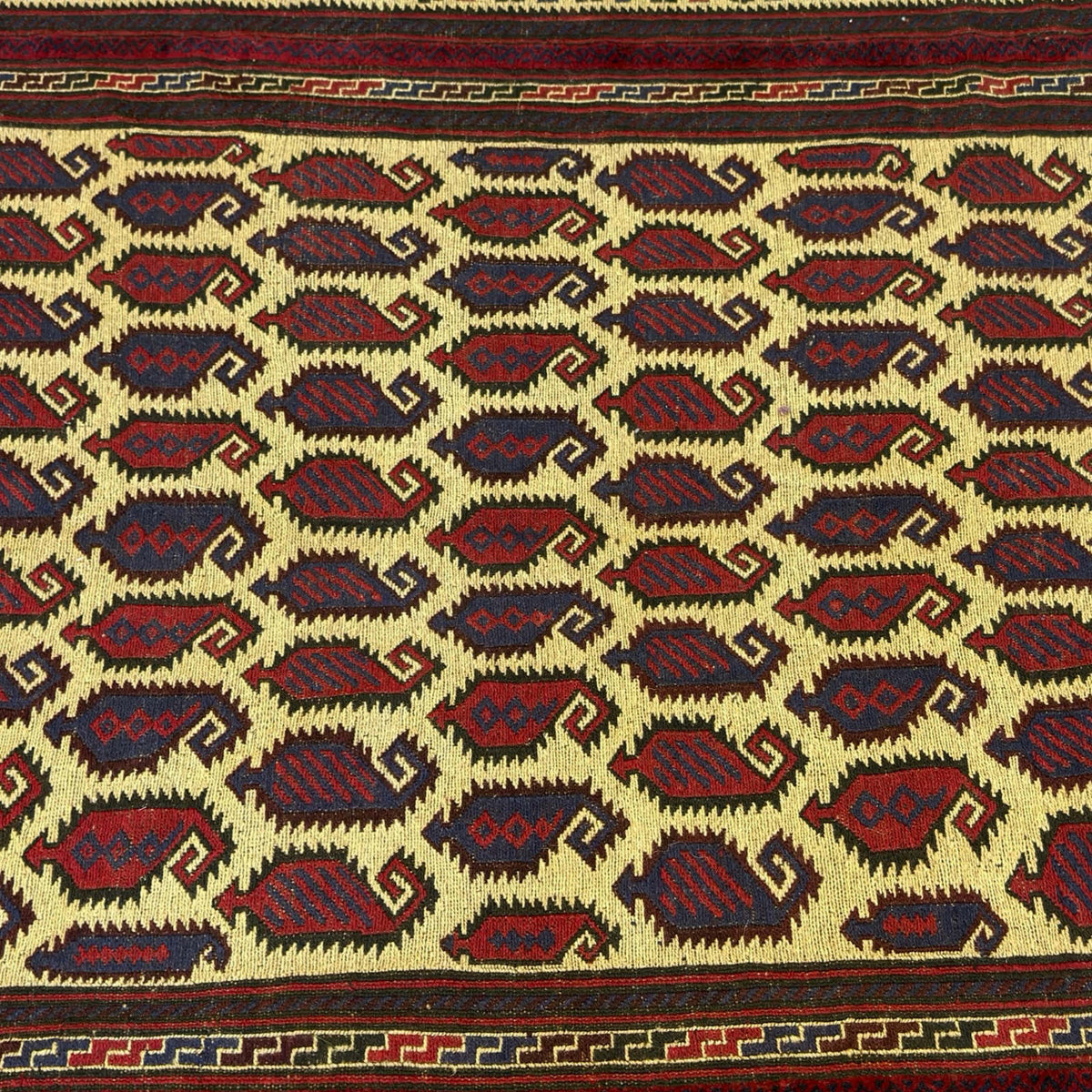 269 x 193 cm Tribal Kilim-Barjesta With All-Over Boteh Design – Hand Woven Wool Rug