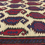 269 x 193 cm Tribal Kilim-Barjesta With All-Over Boteh Design – Hand Woven Wool Rug