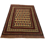 269 x 193 cm Tribal Kilim-Barjesta With All-Over Boteh Design – Hand Woven Wool Rug