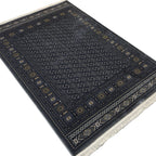 230 x 160 cm Grey Bokhara Design Machine Made Rug