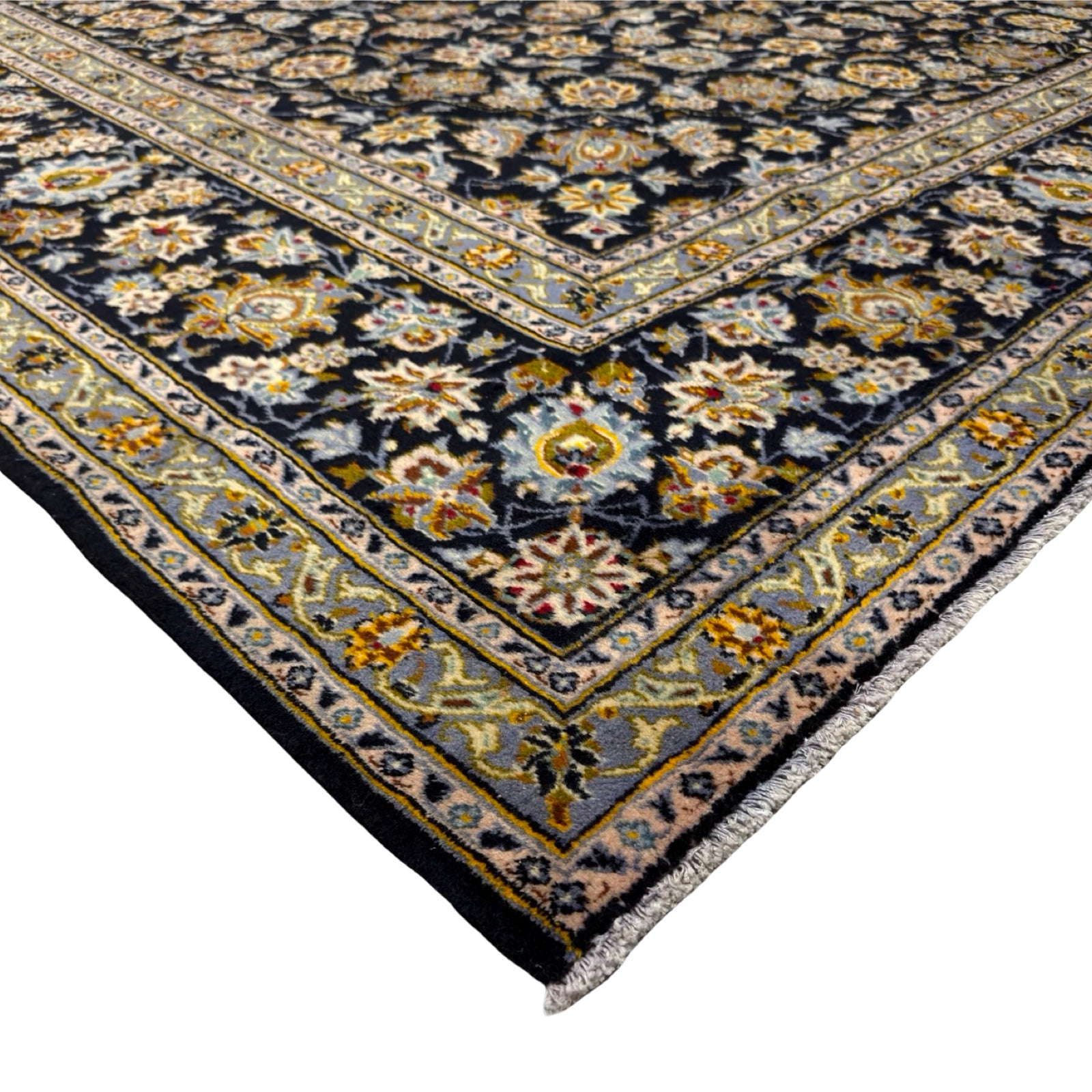412 x 314 cm Hand-Knotted Persian Kashan Medallion Rug