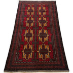 200 x 105 cm Hand Knotted Afghan Tribal Baluch Rug