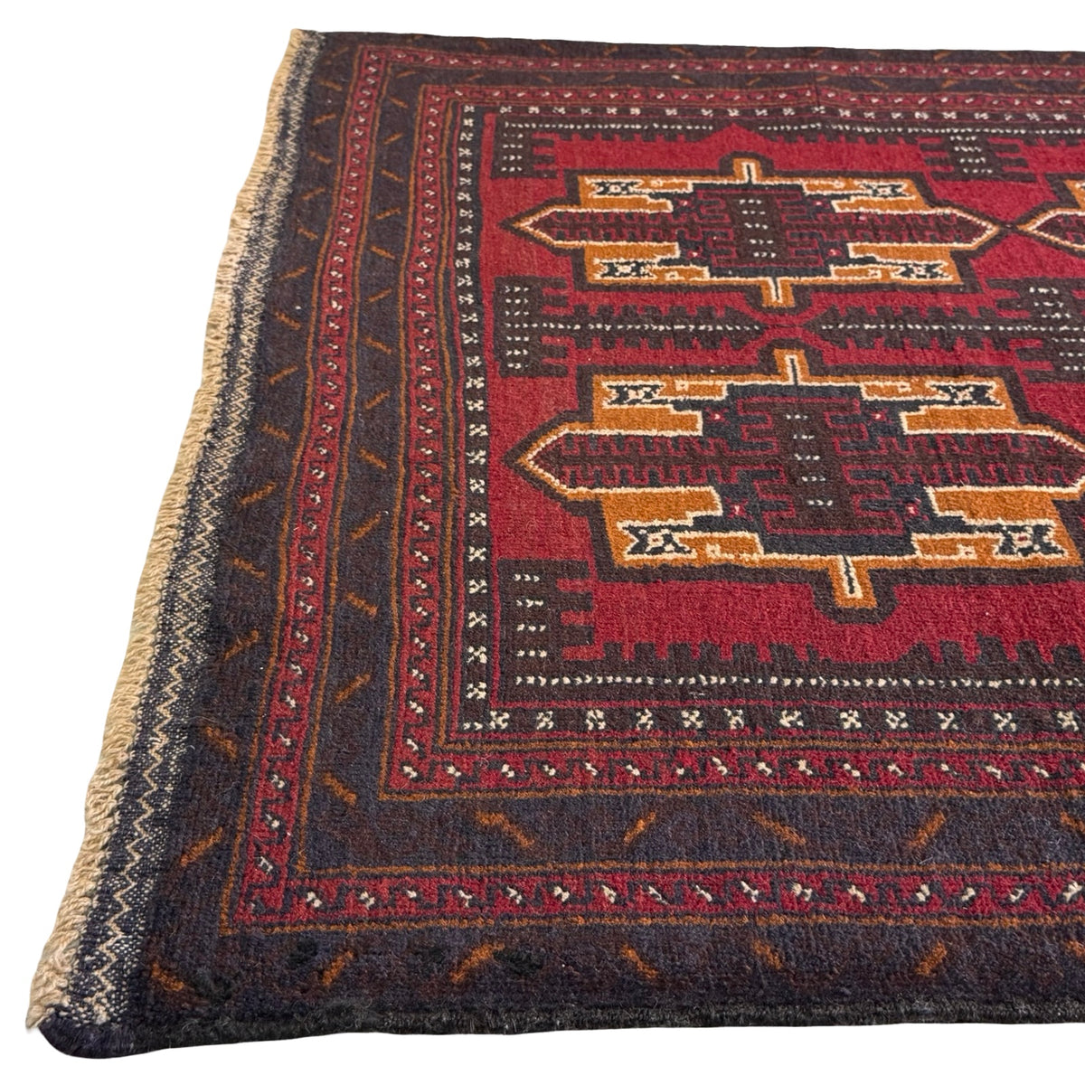 200 x 105 cm Hand Knotted Afghan Tribal Baluch Rug