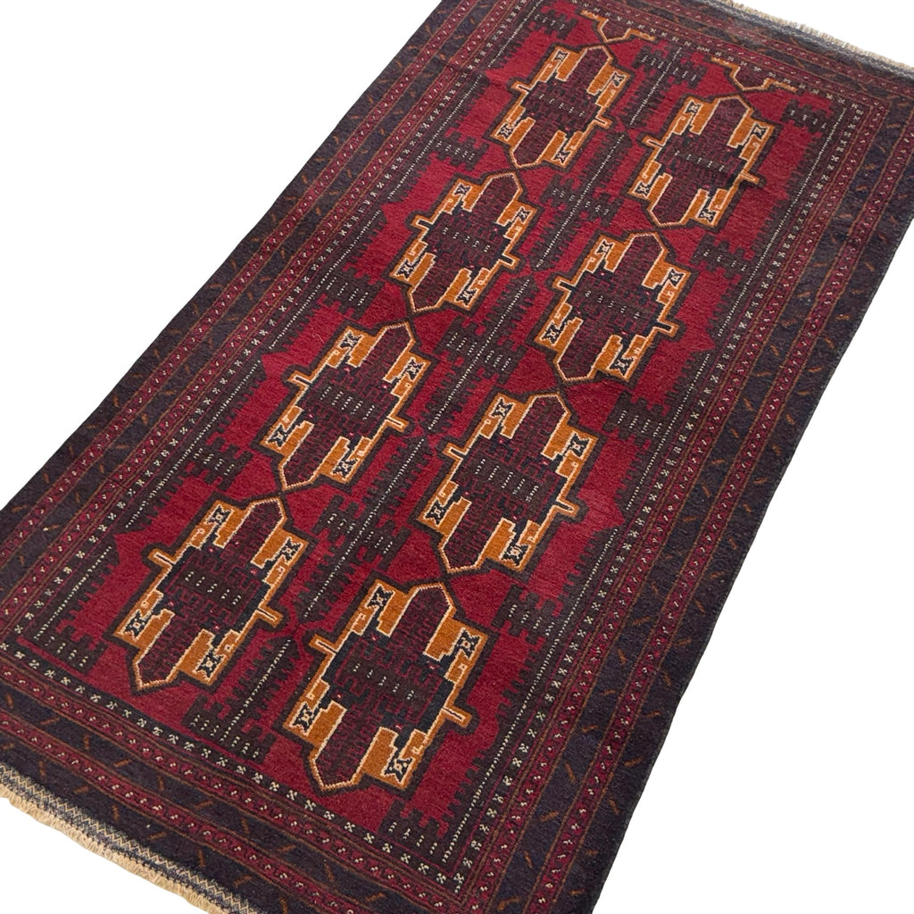 200 x 105 cm Hand Knotted Afghan Tribal Baluch Rug