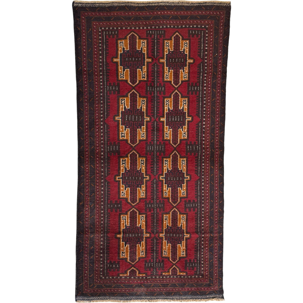 200 x 105 cm Hand Knotted Afghan Tribal Baluch Rug