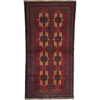 200 x 105 cm Hand Knotted Afghan Tribal Baluch Rug