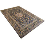 343 x 230 cm Persian Handmade Mashad Rug – Classic Medallion Design