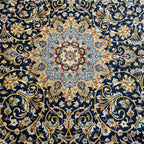 343 x 230 cm Persian Handmade Mashad Rug – Classic Medallion Design