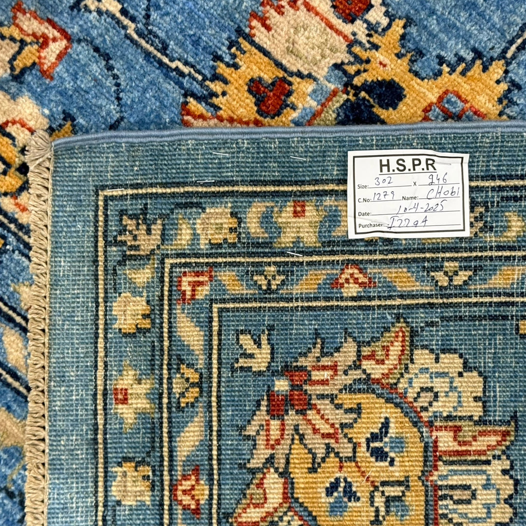 302 x 246 cm Afghan Chobi Hand-Knotted Wool Rug