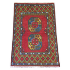 149 x 100 cm Hand Knotted Red Afghan Akche Bokhara – Wool Rug