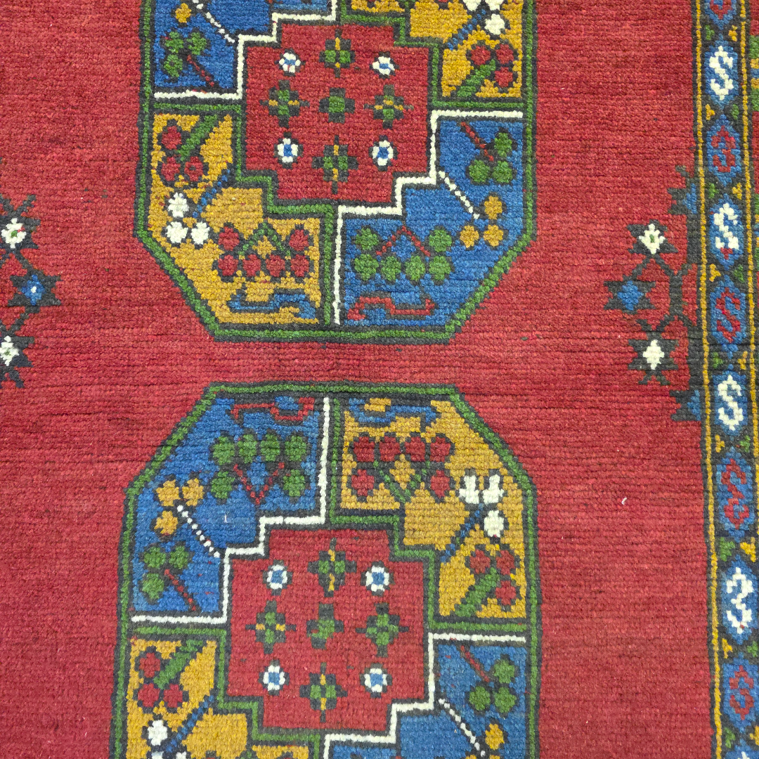 149 x 100 cm Hand Knotted Red Afghan Akche Bokhara – Wool Rug