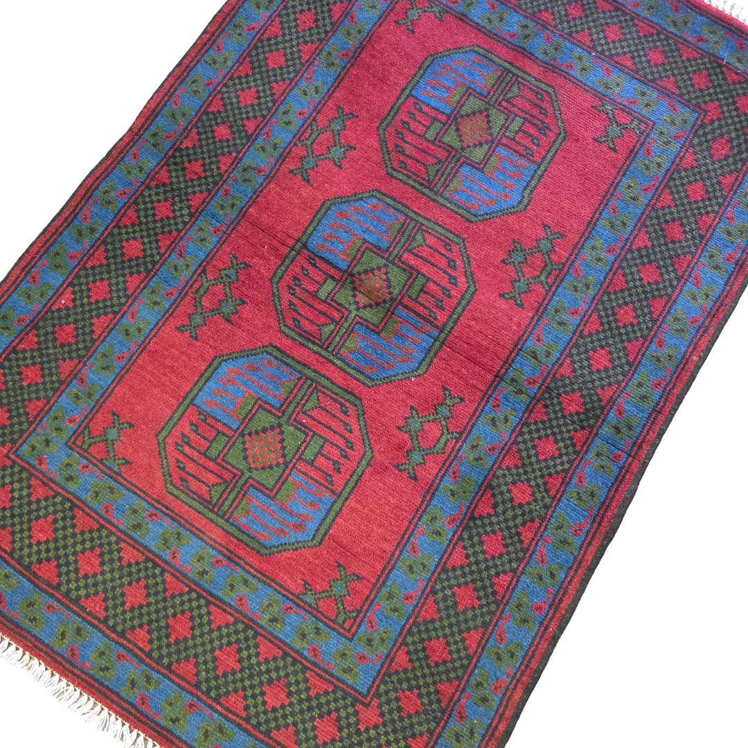 148 x 98 cm Hand Knotted Afghan Akche Bokhara – Wool Rug