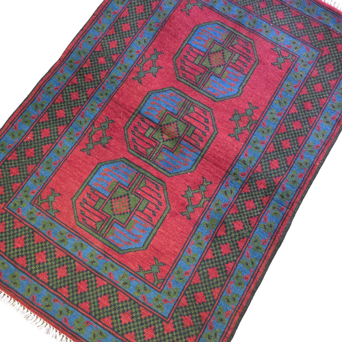 148 x 98 cm Hand Knotted Afghan Akche Bokhara – Wool Rug