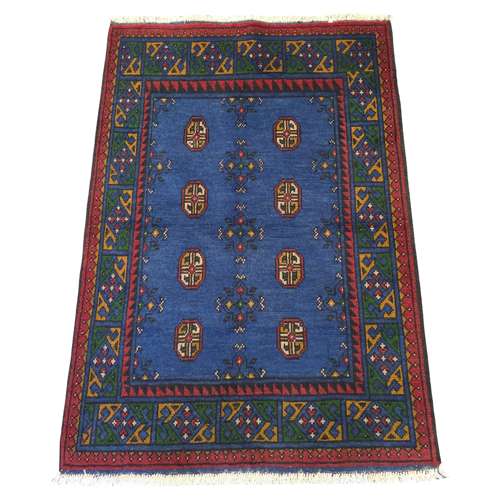 145 x 102 cm Hand Knotted Afghan Akche Bokhara – Wool Rug