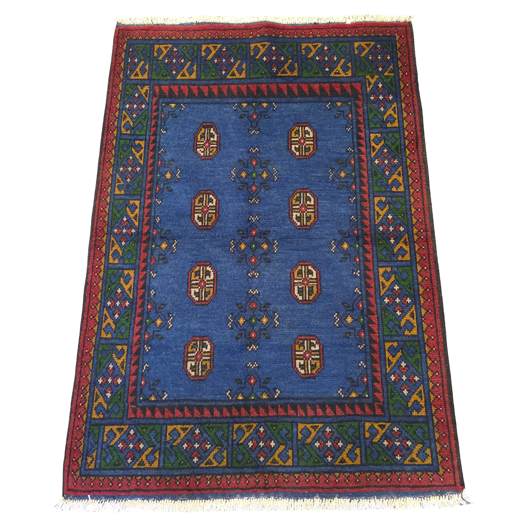 145 x 102 cm Hand Knotted Afghan Akche Bokhara – Wool Rug