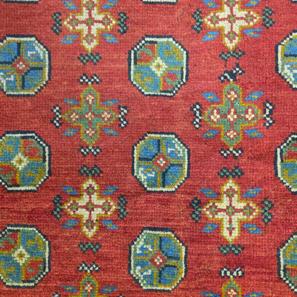 150 x 100 cm Hand Knotted Red Afghan Akche Bokhara – Wool Rug