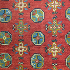 150 x 100 cm Hand Knotted Red Afghan Akche Bokhara – Wool Rug